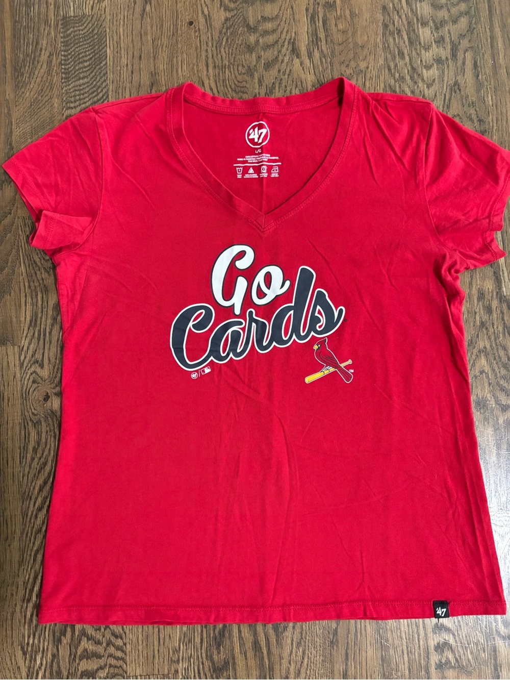 47 Women's Red Go Cards Tee - St. Louis Cardinals